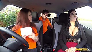 Ryan Ryder And Jasmine Jae In Bosomed Driving Instructor Having Fun With Her Students 18+