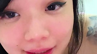 Asian amateur slut handles anal toys