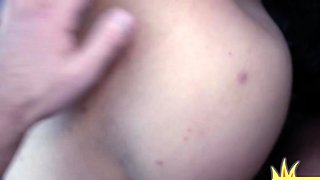 POV Naughty cougar doggystyled in public