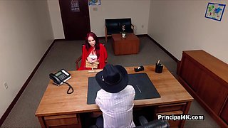 cougar red riding hood milks head teacher at office