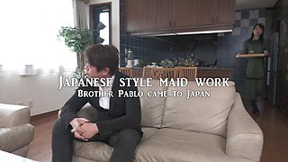 Iroha Hoshi Gothic Maid-Interracial Threesome