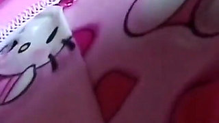 College Girl Masturbates with Her Pink Shorts