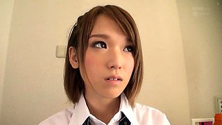 Uniformed Asian GF Blowjob
