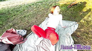 Sexy SportClips! Cameltoe in Sexy Red Leggins
