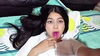 Stepsister gets curious after catching me naked