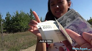Public Agent Roadside blowjob and fuck with tight pussy hot Asian May Thai