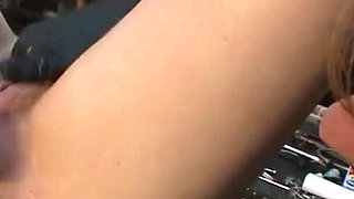 Nipple clips and whipping my female slave