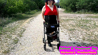 Sexy Nurse Vicki Walks in Park Flashing and Teasing You