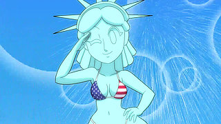 4th of July by Statue of Liberty Hentai Animation