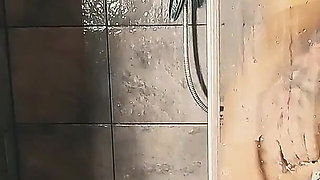 Morning Shower with My Dildo