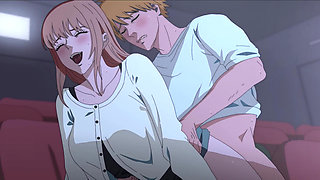 Makima at Cinema: Get Fucked At First Date ( Uncensored )