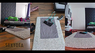 Watch Me Flex and Stretch in Triple Cam View Naked Yoga Session!