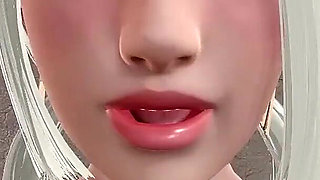 Sexy Blonde Elf Have a Christmass Gift for Me Fuck Her Pussy on a Bed 3D Animation