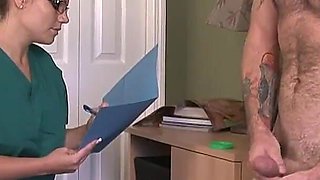 Helpful Nurse Gets a Huge Surprise Cumshot