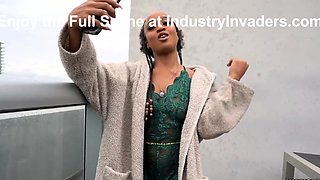 Petite Babe Blows Black Monster Cock