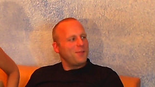 German Mature Couple's Steamy Threesome with 20yo Babysitter!