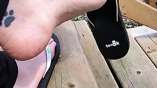 Linsey Dawn solo foot fetish