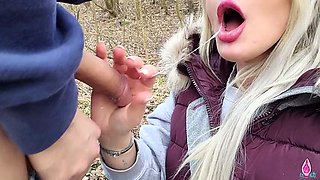 A stranger fucks me in the ass and ruins my down jacket with sperm