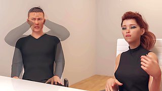 3D Bitch wife cheating - Horny wife strays with stranger in front of spouse in animation cuckold story