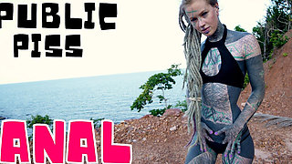 I Masturbate Outside My Anal Hole with Dildo Until I Need to Pee