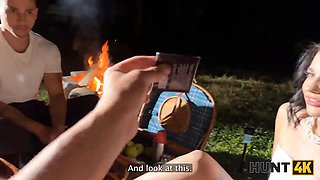 Hunt4k. hot czech teenie chloe heart leaped on a huge hunter’s cock outdoors in front of her boyfriend