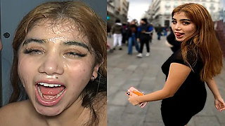 Cumwalk with Submissive Latina Teen Picked Up in the Street