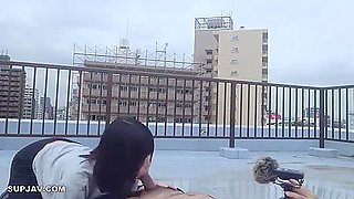 [individual Shooting + Outdoor] Fluffy Menhera, School Rooftop Fellatio Support 30,000 Yen