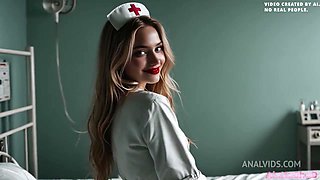 Hot Nurse Came To Take My Tests, But Took My Cock In Her Mouth, Fucked All Her Holes And Cum In Her Pussy [Ai Generated]