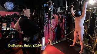 Double Domme Cock Caning & Ballbusting