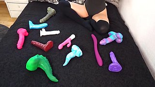 DoeGirls - Alecia Fox Small Tits Russian Teen Hot Dildo Masturbation At Home