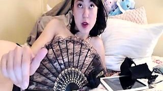 Amateur Webcam Cute Teen Plays Solo with Big Dildo