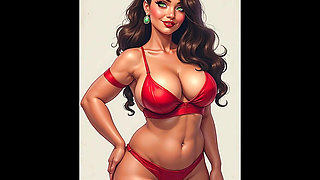 Desi MILF Cartoon Aunty Uncovered - Big Boobs & Hips Fantasy