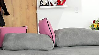 Hot blonde with big boobs solo