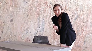 Czech teen reveals her big natural tits