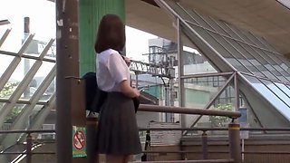 Asian Schoolgirl Stalks and Fucks Teacher to Orgasm