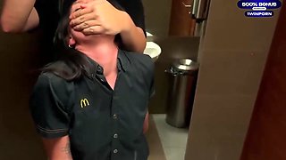 Risky Public Pummel-jamboree At McDonald's Rest room. Romped A Employee For Unloaded Soda! - Eva
