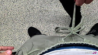 German Nymphomaniac MILF Get Risky Fuck by Stranger in Elevator