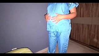 Pregnant Mexican Nurse Is Still Very Hot and Wants Anyone to Fill Her with Cum After Her Shift at the Hospital. She Lets Everyon