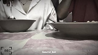 Handjob at Noodle Restaurant with Tinder Girlfriend, Outdoor!!!