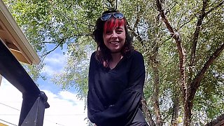 Real amateur couple outdoor ass fuck and anal creampie in hd