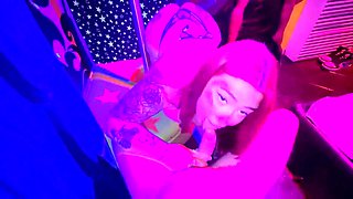 My Beautiful Girlfriend With A Jelly Ass And Big Breasts Is Flirting With Me With A Stripper Rod. I Got Horny And Fucked Her