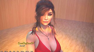 3d cartoon, animated cartoon, female bodybuilder