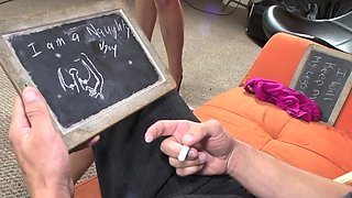 Mistress Dominates Naughty Teens with a Sexy Spanking in
