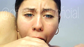 My Slutty Neighbor Loves to Gag on My Dick.