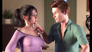 Anime adventure featuring big boobs and an ecchi twist away from home