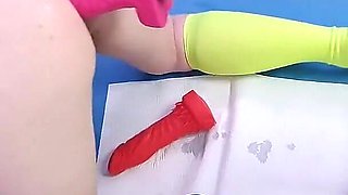 Big Dildo Bum Fun on the Fucking Machine with Essex Girl Lisa