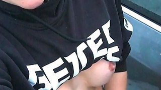 Big boob brunette masturbates on webcam