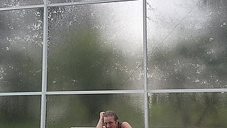 Bunny B Playing in the Hot Tub