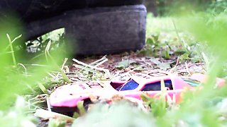 Awesome Crushing Video Watches My Feet Smash a Small Toy Car