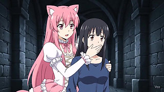 Anime Handgag Scenes with Catgirls - hand over mouth, covering mouth